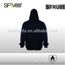 Equipamento de segurança à prova de fogo pano material hoodie colete de proteção preto segurança t-shirt